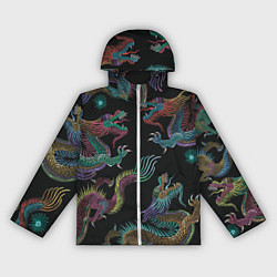 Женская ветровка Цветные драконы