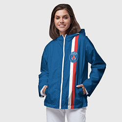 Ветровка с капюшоном женская PSG SPORT STRIPES UNIFORM, цвет: 3D-белый — фото 2