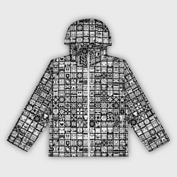 Женская ветровка Geometry Dash: BW Pattern