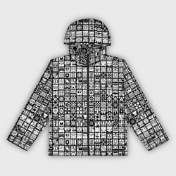 Женская ветровка Geometry Dash: BW Pattern