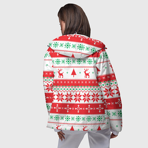 Женская ветровка Christmas Deer / 3D-Белый – фото 4