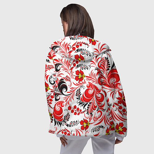 Женская ветровка Русская национальная роспись / 3D-Белый – фото 4