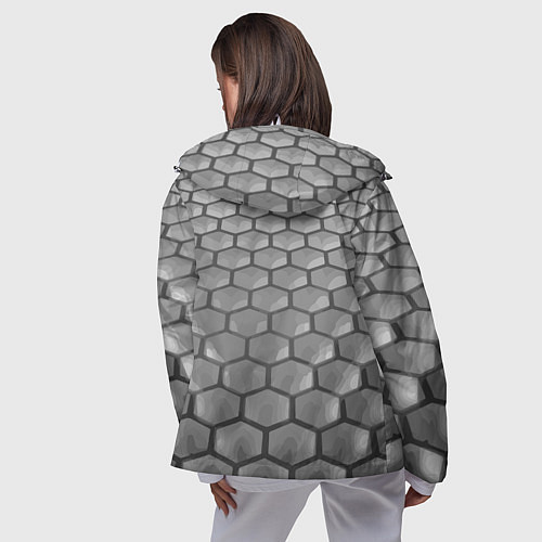 Женская ветровка Mercedes-Benz pattern / 3D-Белый – фото 4