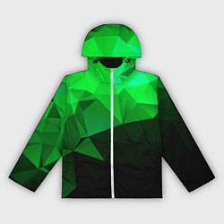 Женская ветровка Изумрудный Зеленый Геометрия