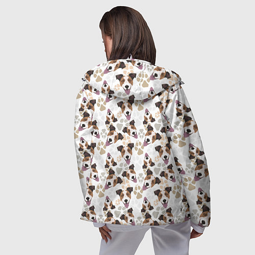 Женская ветровка Джек Рассел Терьер / 3D-Белый – фото 4