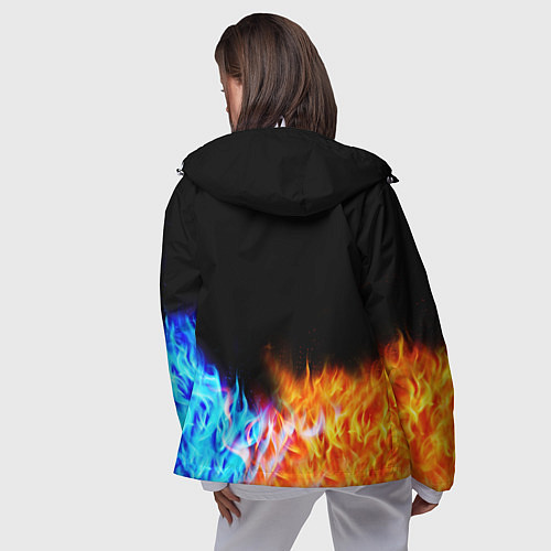 Женская ветровка FIRE DRAGONS ОГНЕННЫЕ ДРАКОНЫ / 3D-Белый – фото 4