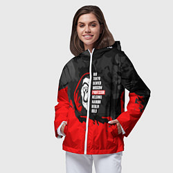 Ветровка с капюшоном женская La Casa de Papel Professor, цвет: 3D-белый — фото 2