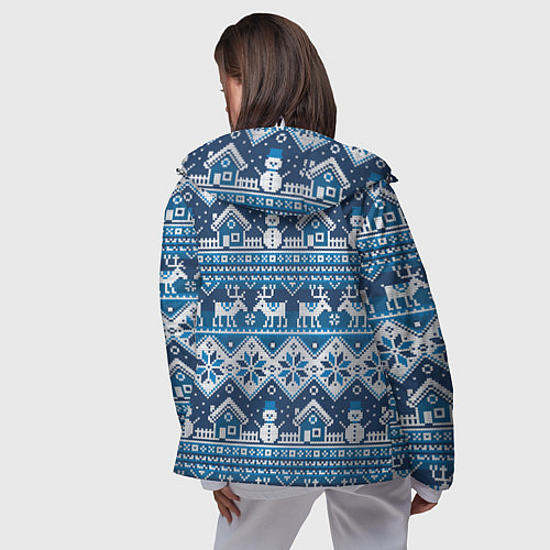 Женская ветровка Christmas Pattern / 3D-Белый – фото 4