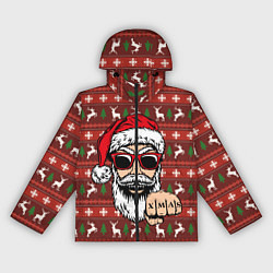 Ветровка с капюшоном женская Bad Santa Плохой Санта, цвет: 3D-черный