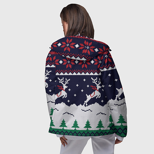 Женская ветровка СВИТЕР С ОЛЕНЯМИ DEER SWEATER / 3D-Белый – фото 4