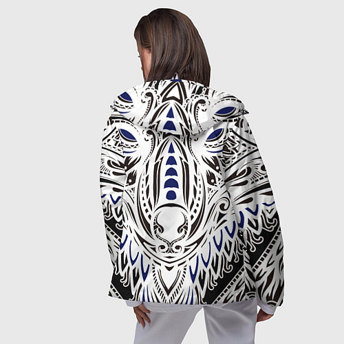 Женская ветровка БЕЛАЯ ЭТНИЧЕСКА ЛИСА WHITE FOX / 3D-Белый – фото 4