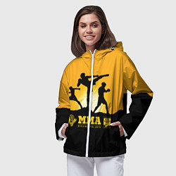 Ветровка с капюшоном женская ММА Mixed Martial Arts, цвет: 3D-белый — фото 2