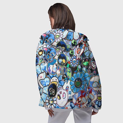 Женская ветровка Буйство синих / 3D-Белый – фото 4