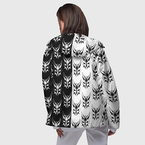 Женская ветровка GENSHIN IMPACT XIAO MASK ГЕНШИН ИМПАКТ СЯО МАСКА / 3D-Черный – фото 4