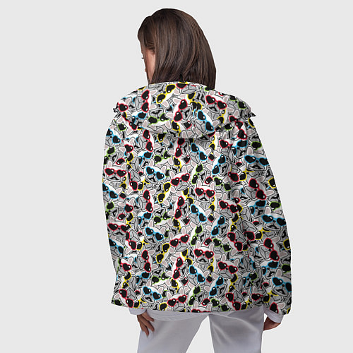 Женская ветровка Модные Собачки / 3D-Черный – фото 4
