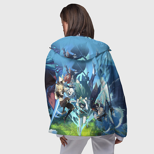 Женская ветровка ПРИКЛЮЧЕНИЯ С ДВАЛИНОМ / 3D-Белый – фото 4