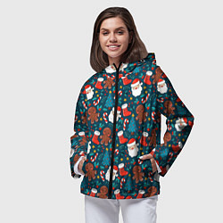 Ветровка с капюшоном женская ПОКРЫТО НОВЫМ ГОДОМ!, цвет: 3D-черный — фото 2