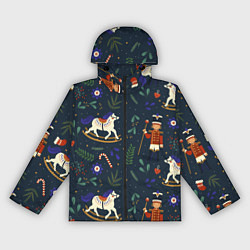 Женская ветровка Щелкунчик паттерн с лошадкой