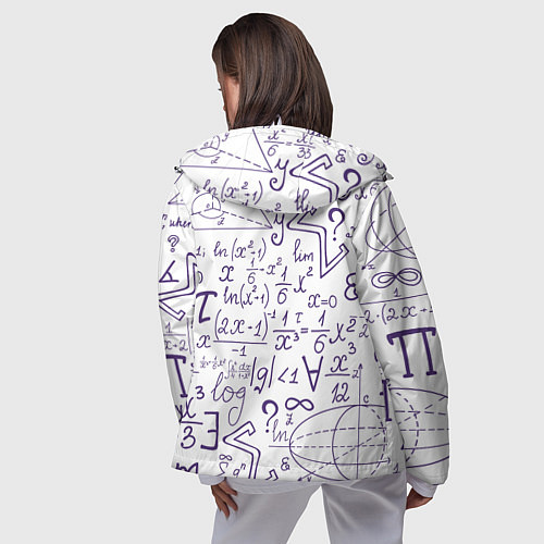 Женская ветровка МАТЕМАТИЧЕСКИЕ ФОРМУЛЫ НАУКА / 3D-Белый – фото 4