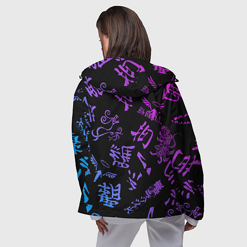 Женская ветровка Токийские мстители паттерн градиент / 3D-Черный – фото 4