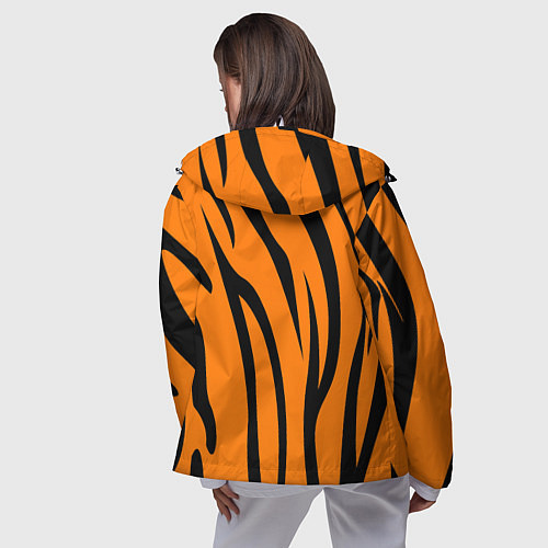 Женская ветровка Текстура тиграtiger / 3D-Белый – фото 4