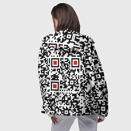 Женская ветровка Отвали - нецензурно / 3D-Белый – фото 4