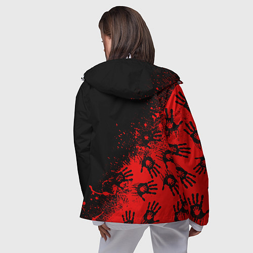 Женская ветровка Death Stranding Отпечаток рук паттерн / 3D-Белый – фото 4