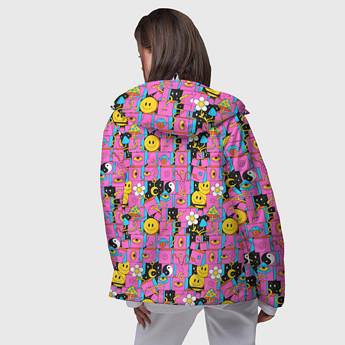 Женская ветровка Психоделика Инь-Янь / 3D-Белый – фото 4