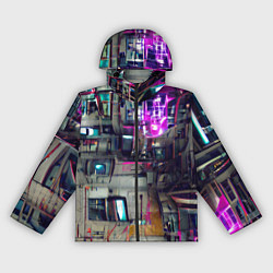 Ветровка с капюшоном женская Инженерия, цвет: 3D-черный