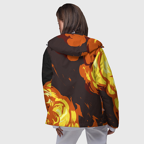 Женская ветровка ДИЛЮК ПИРО ВЗРЫВ DILUC / 3D-Белый – фото 4