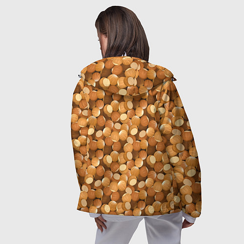Женская ветровка Орехи Фундук / 3D-Белый – фото 4