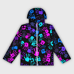 Женская ветровка Следы неоновых рук