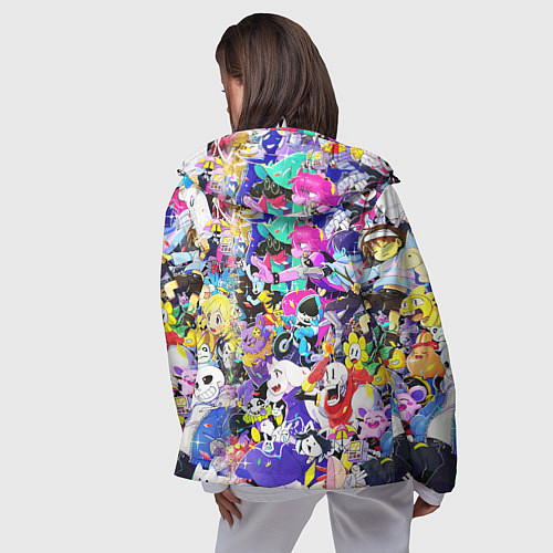 Женская ветровка UNDERTALE PATTERN HEROES, ВСЕ ГЕРОИ ИГРЫ / 3D-Белый – фото 4