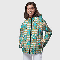 Ветровка с капюшоном женская Щелкунчик Новый год, цвет: 3D-черный — фото 2