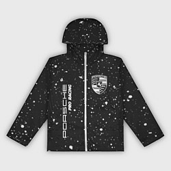 Ветровка с капюшоном женская PORSCHE Pro Racing - Краски, цвет: 3D-белый