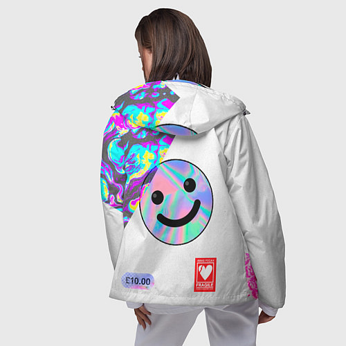 Женская ветровка Шаза Психоделика / 3D-Белый – фото 4