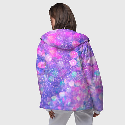 Женская ветровка День Рождения - Медвежонок с шариками / 3D-Белый – фото 4