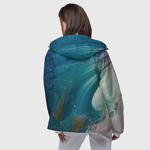Женская ветровка Геометрия на волне / 3D-Белый – фото 4