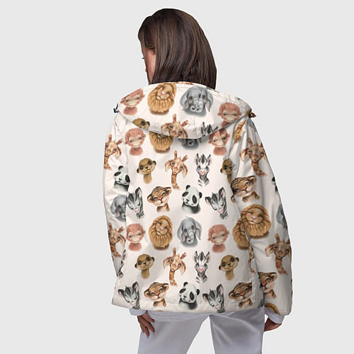 Женская ветровка Милые дикие животные / 3D-Черный – фото 4