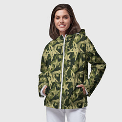 Ветровка с капюшоном женская Star camouflage, цвет: 3D-белый — фото 2