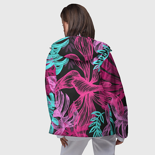 Женская ветровка Папоротниковый неон / 3D-Белый – фото 4