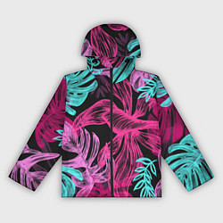 Ветровка с капюшоном женская Папоротниковый неон, цвет: 3D-черный