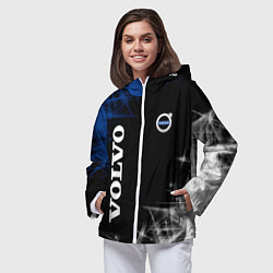 Ветровка с капюшоном женская Volvo отражения, цвет: 3D-белый — фото 2