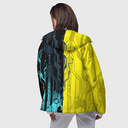 Женская ветровка CYBERPUNK 2077 Логотип / 3D-Белый – фото 4