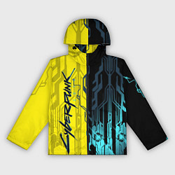 Ветровка с капюшоном женская CYBERPUNK 2077 Логотип, цвет: 3D-черный