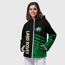 Ветровка с капюшоном женская Ленд Ровер, Land Rover, цвет: 3D-белый — фото 2