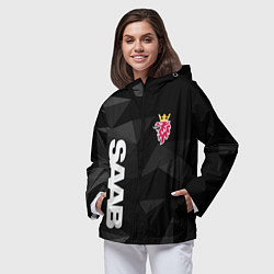 Ветровка с капюшоном женская SAAB , СААБ, цвет: 3D-черный — фото 2