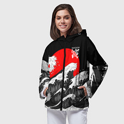 Ветровка с капюшоном женская Kisatsutai - Корпус бойни демонов, цвет: 3D-черный — фото 2