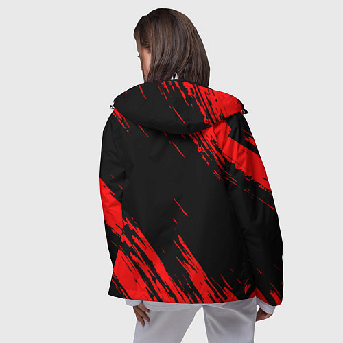 Женская ветровка Mitsubishi Texture Red / 3D-Белый – фото 4
