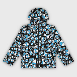 Ветровка с капюшоном женская BMW PATTERN LOGO, цвет: 3D-черный